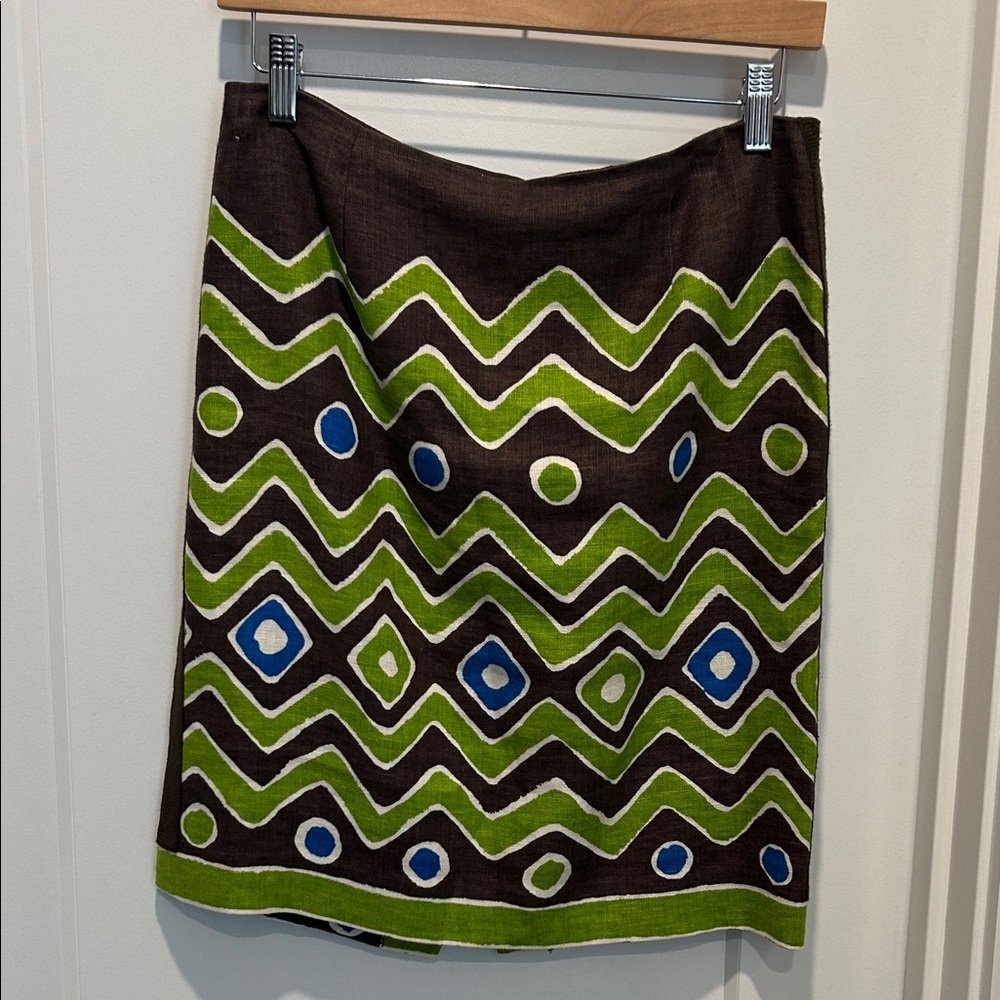 Worth above knee, linen skirt